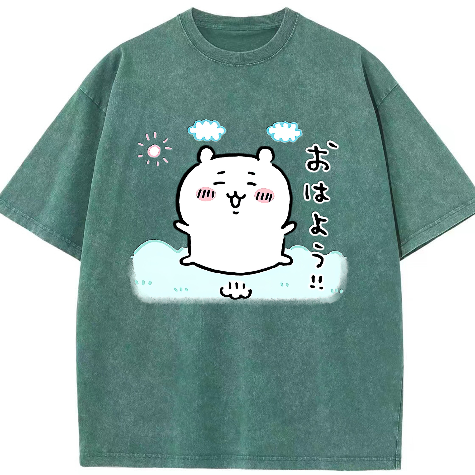 （画像用） ちいかわ ちいかわ Chii-kawa chiikawa 綿100% ヴィンテージ風 半袖Tシャツ（フロントプリント）